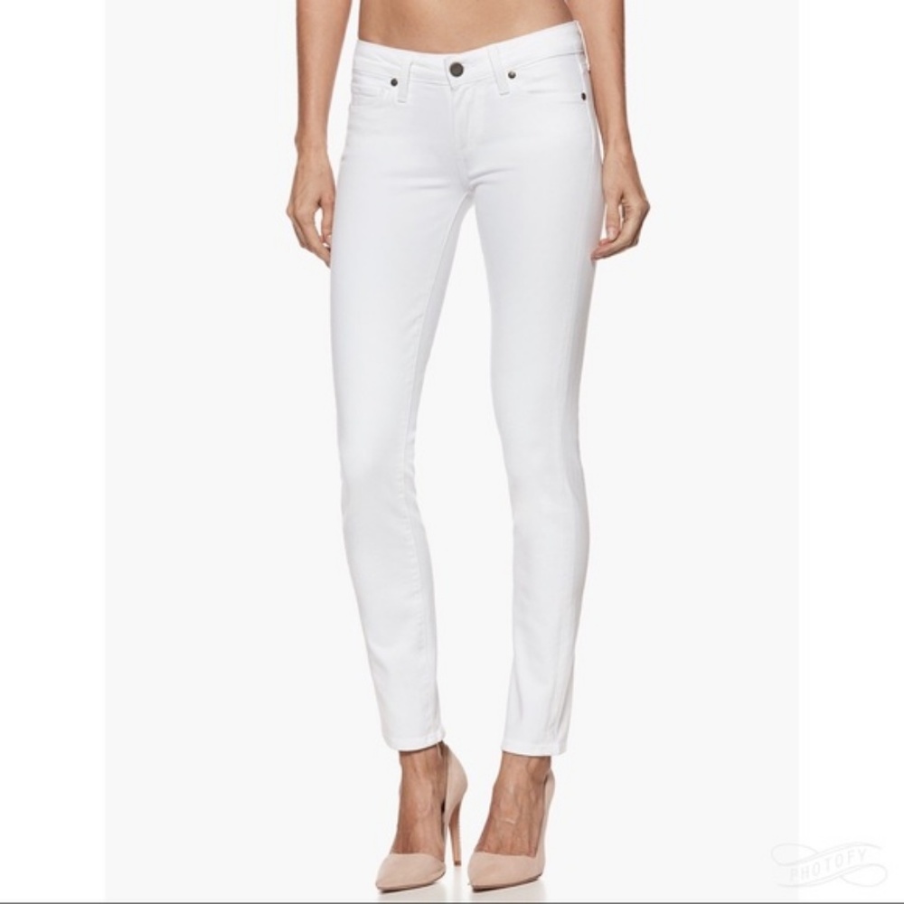 PAIGE Skyline Ankle Peg skinny jeans optic white